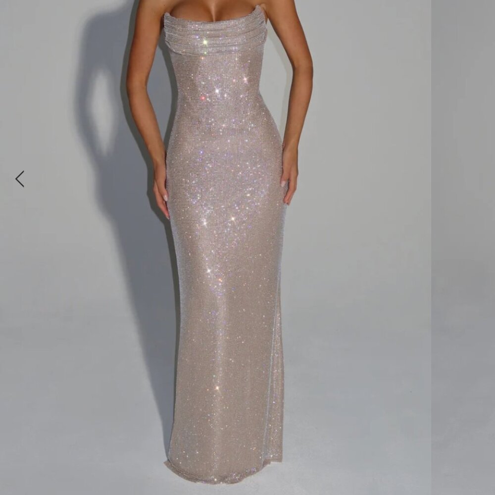 Babyboo - Mirabella Nude Maxi Dress - Large